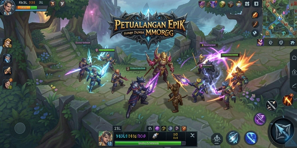 Screenshot gameplay 33L yang menampilkan aksi pertarungan epik dalam MMORPG.