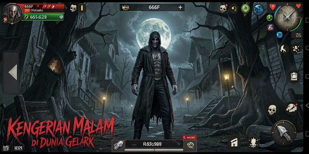 Gameplay menyeramkan di dunia kegelapan yang mencekam.