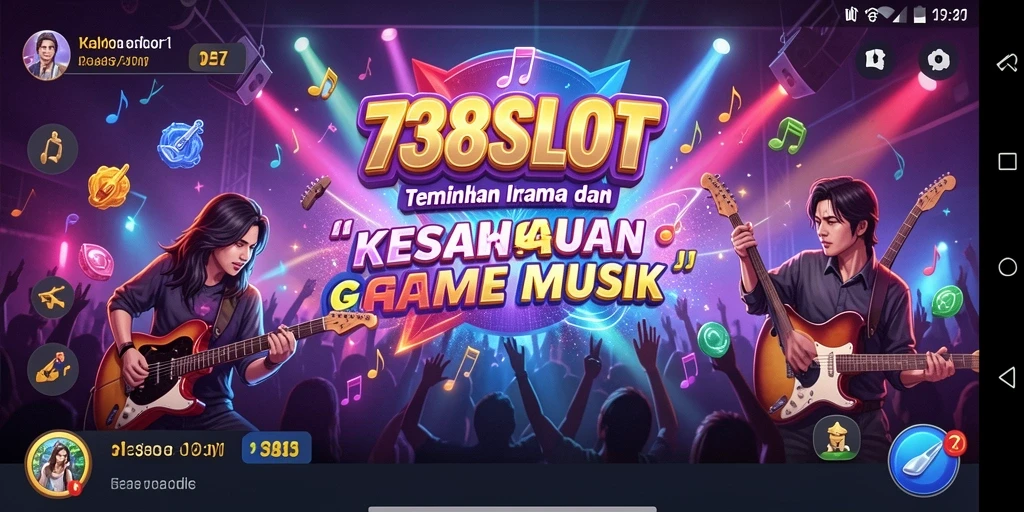 Tampilan gameplay seru dengan irama musik yang menarik.