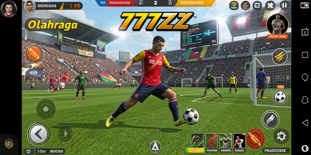Screenshot permainan 777ZX menampilkan pertandingan olahraga yang seru.