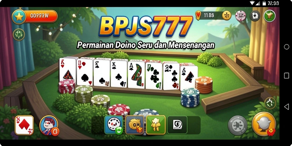 Tampilan menarik gameplay domino BPJS777 yang seru.