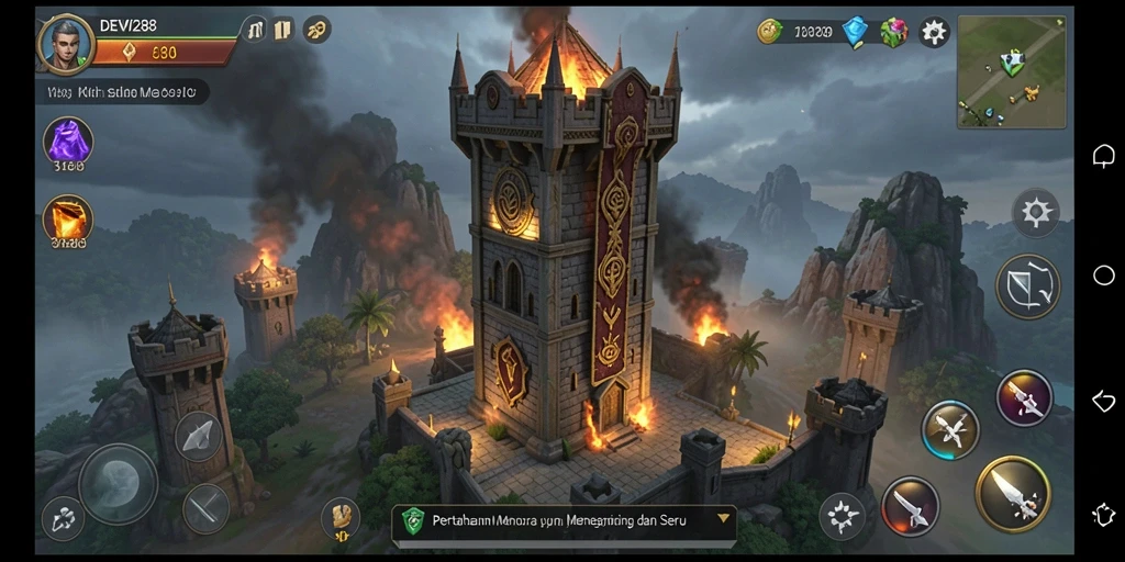 Gameplay menegangkan dengan strategi defense yang cerdas.