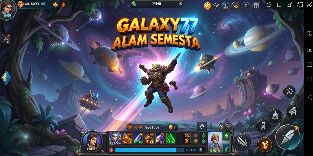 Tampilan menarik dari gameplay RPG di GALAXY77.
