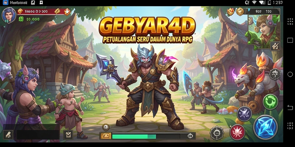 Screenshot dari gameplay GEBYAR4D yang menampilkan aksi seru di dunia RPG.