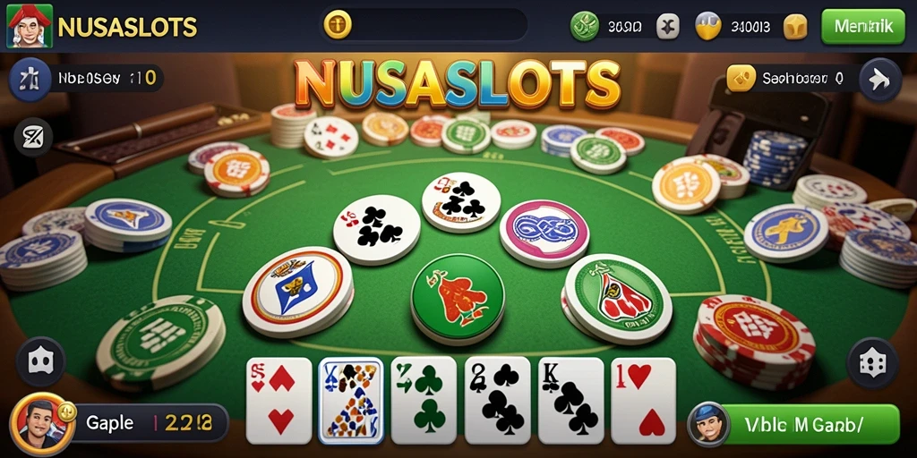 Menampilkan momen seru bermain Gaple di NUSASLOTS.