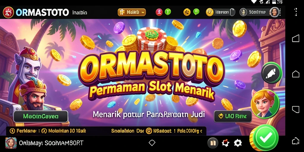 Tampilan gameplay ORMASTOTO yang memukau dengan berbagai fitur Slot.