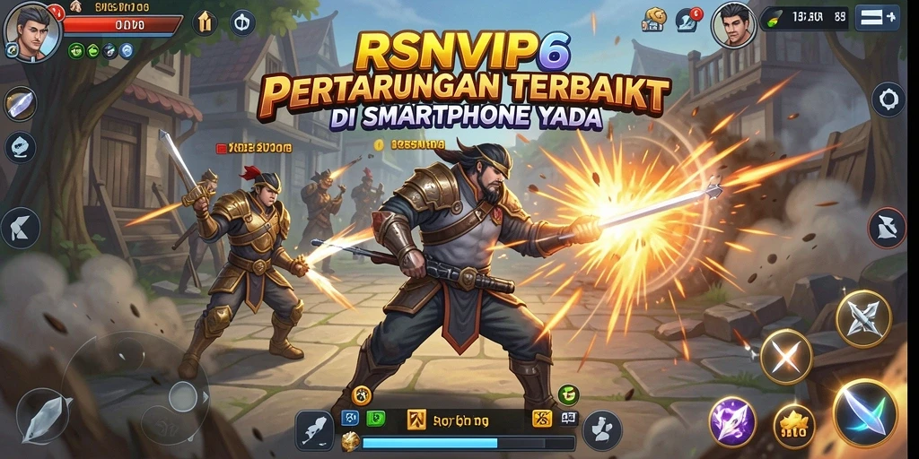 Tangkapan layar gameplay RSNVIP6 menunjukkan pertarungan sengit antara karakter yang kuat.