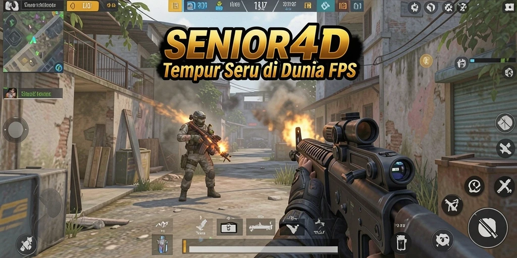 Tampilan keren dari gameplay SENIOR4D dengan pertempuran epik.
