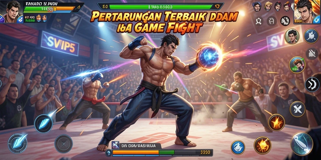 Tangkapan layar gameplay SVIP5 yang menunjukkan aksi pertarungan sengit.