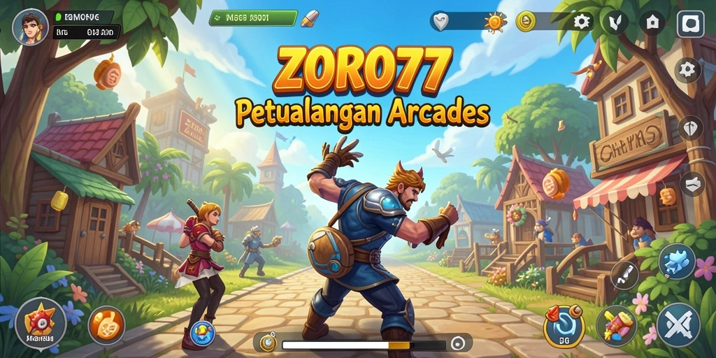 Screenshot gameplay yang menampilkan aksi seru dalam ZORO77.